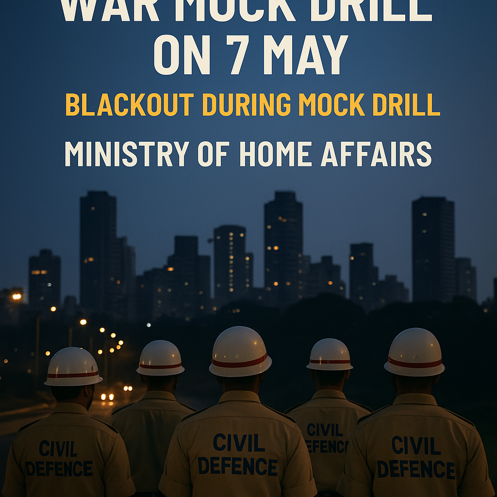 India War Mock Drill 7 May | MHA Blackout & Civil Defence